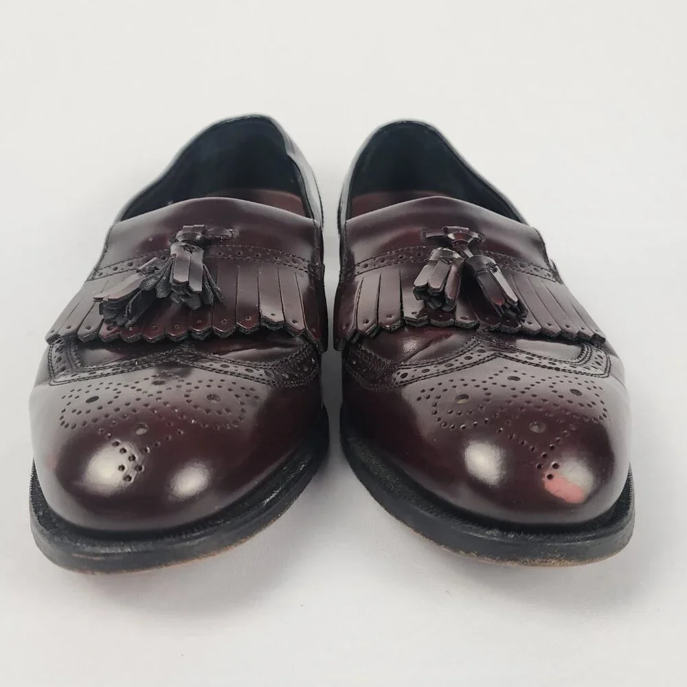 Florsheim Men's 10.5‎ Lexington Wingtip Dress Shoe Tassel Burgundy Leather